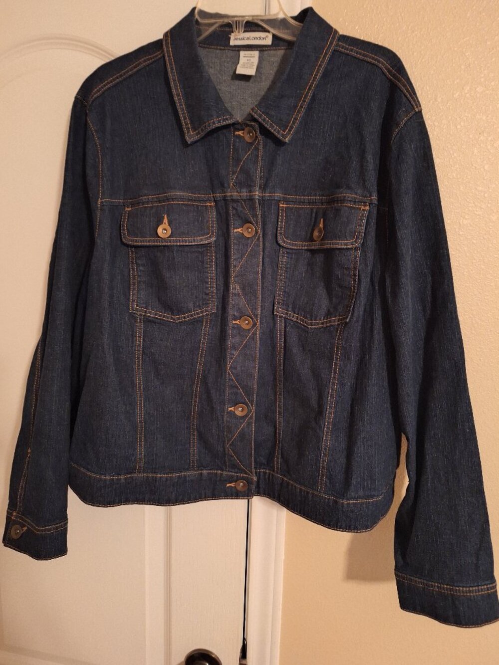 Jessica London Plus Cotton Denim Jacket